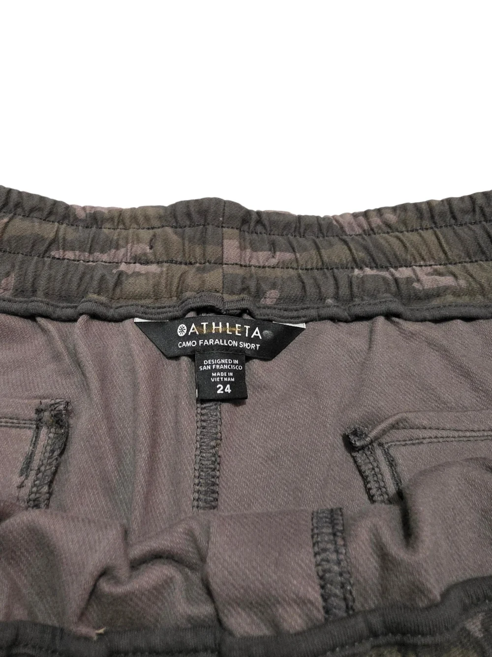 Athleta Camo Farallon Short NWT Women's Plus Size 24 Organic Cotton